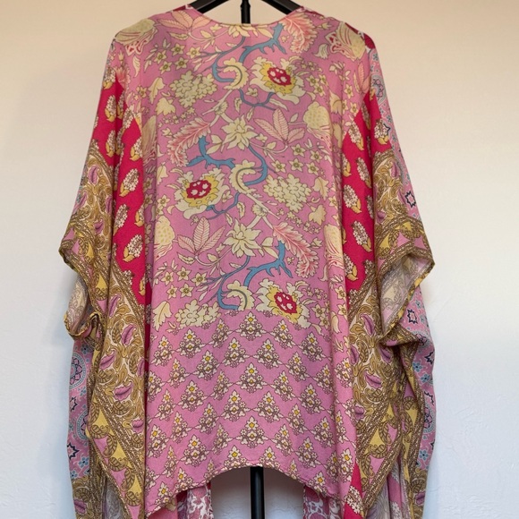 💜 Elizabeth Gillett Boho Patchwork Kimono Duster OS - Picture 4 of 7